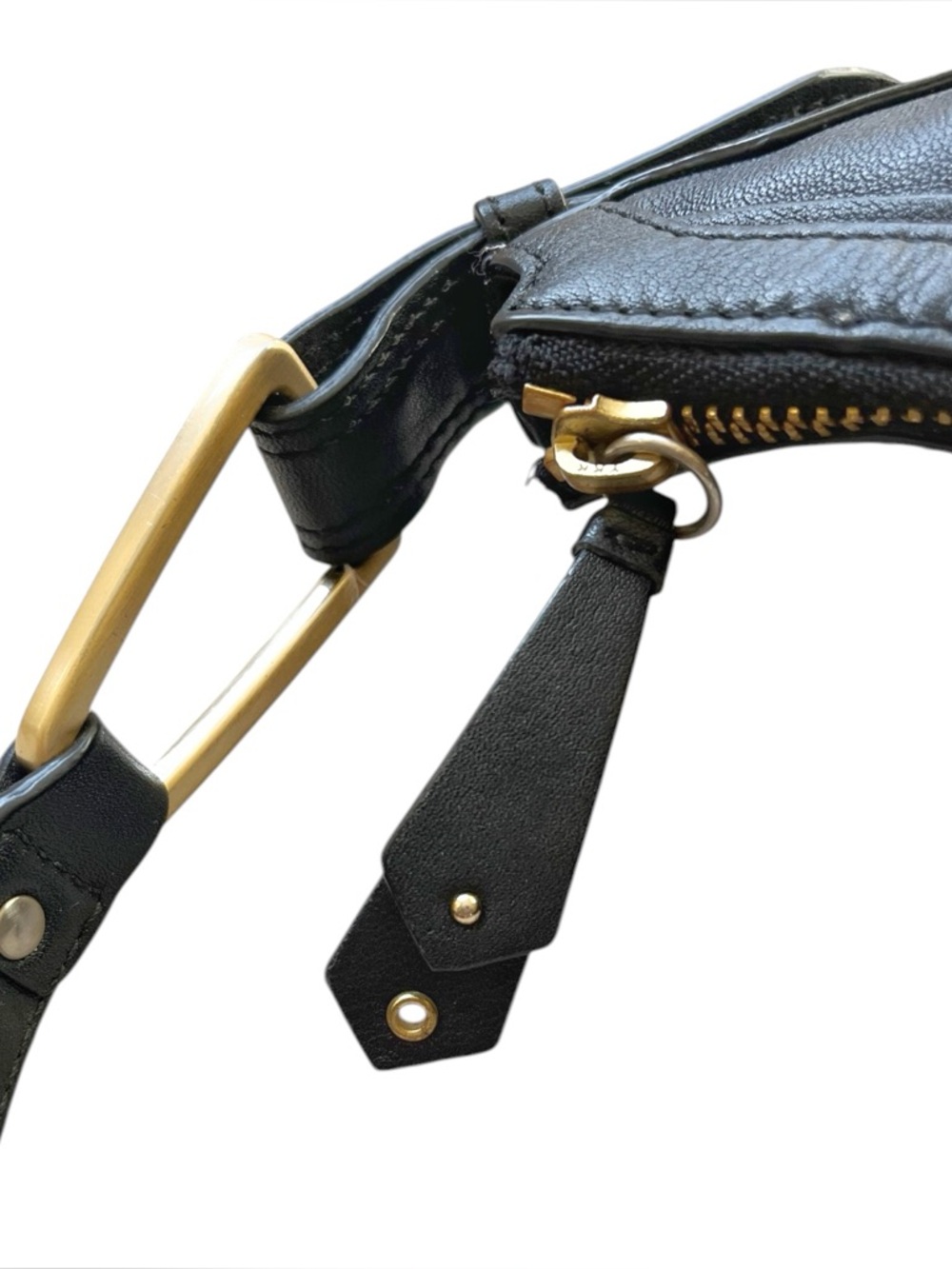 Cole Haan Black Leather Hobo Shoulder Hand Bag - Picture 6 of 13